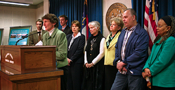 Pricey Harrison, of the North Carolina General Assembly, introducing the Appalachian Mountains Preservation Act in 2009